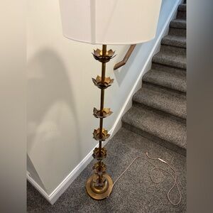 Adalyn antique gold traditional floor lamp